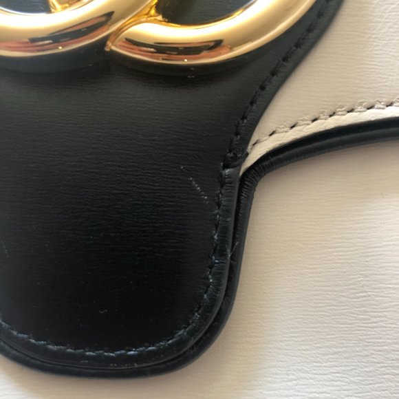 GUCCI | W&B Calf Leather Luxury Cross body Handbag | Arli Medium - Picture 10 of 13